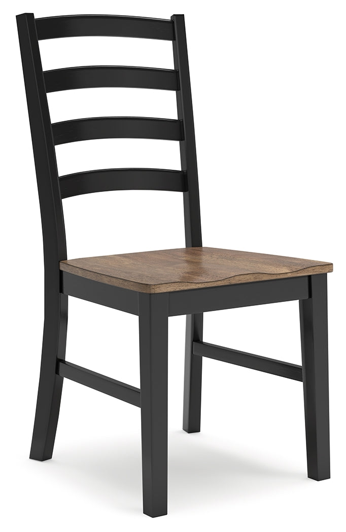 Wildenauer Brown/Black Dining Chair, Set of 2