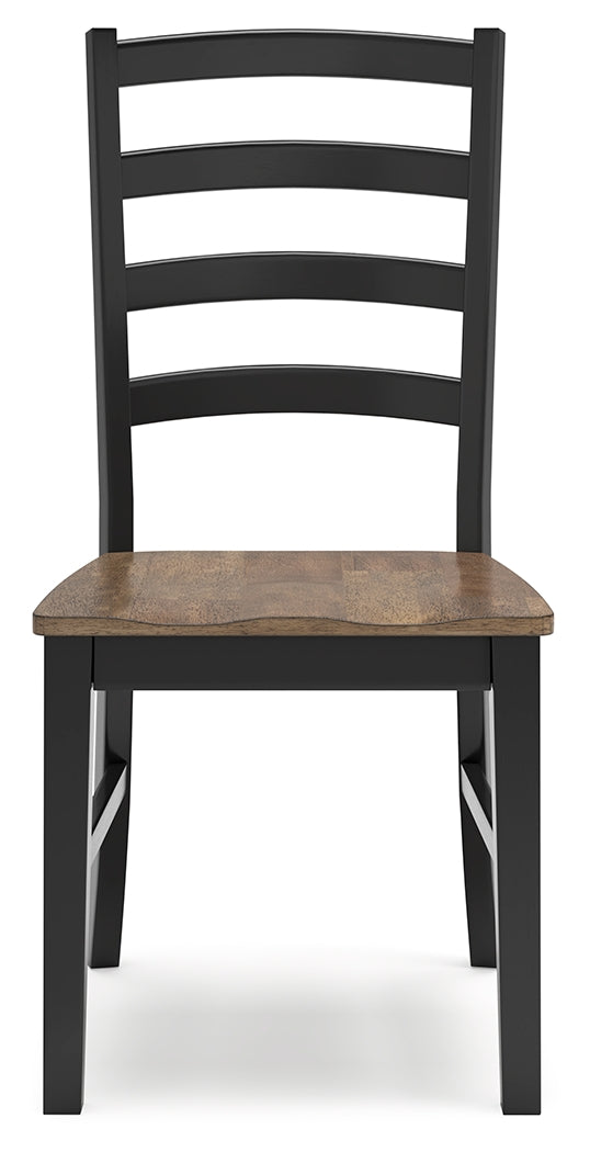 Wildenauer Brown/Black Dining Chair, Set of 2