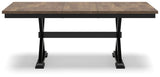 Wildenauer Brown/Black Dining Extension Table