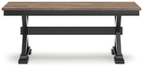 Wildenauer Brown/Black 50" Dining Bench by Ashley at Eve Furniture