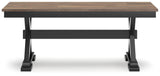 Wildenauer Brown/Black 50" Dining Bench by Ashley at Eve Furniture