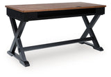 Wildenauer Brown/Black 60" Home Office Desk by Ashley at Eve Furniture