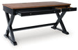 Wildenauer Brown/Black 60" Home Office Desk by Ashley at Eve Furniture