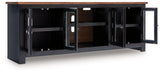 Wildenauer Brown/Black 76" TV Stand by Ashley at Eve Furniture