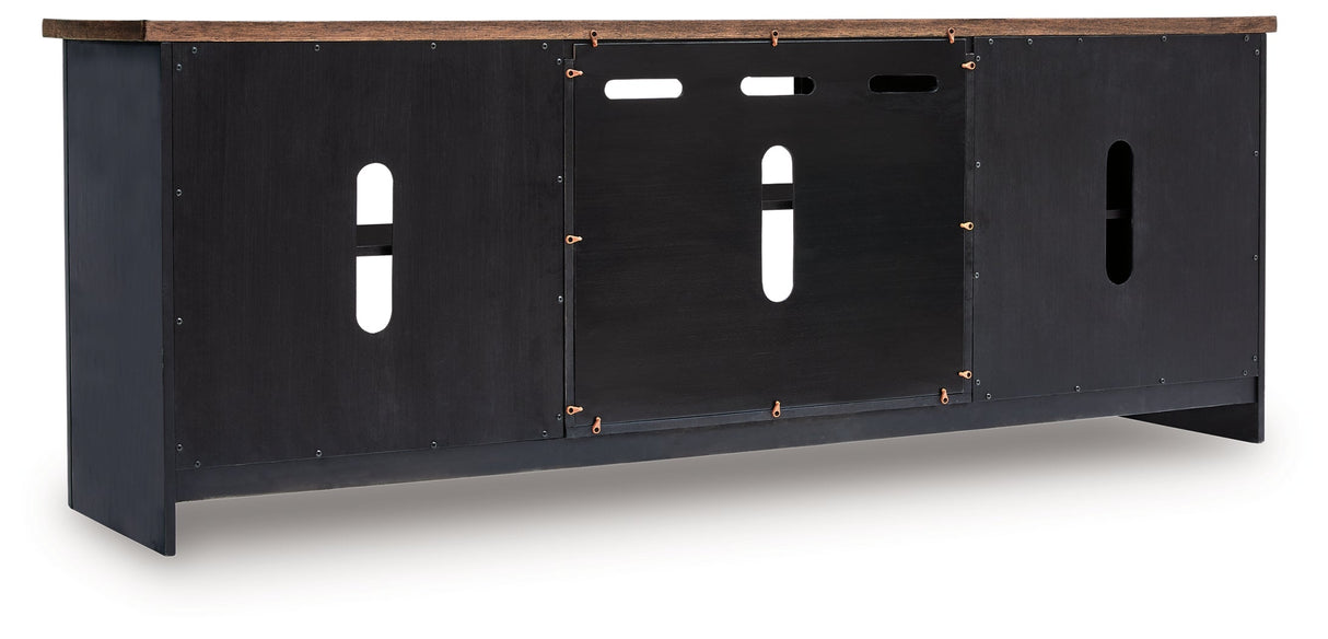 Wildenauer Brown/Black 76" TV Stand by Ashley at Eve Furniture