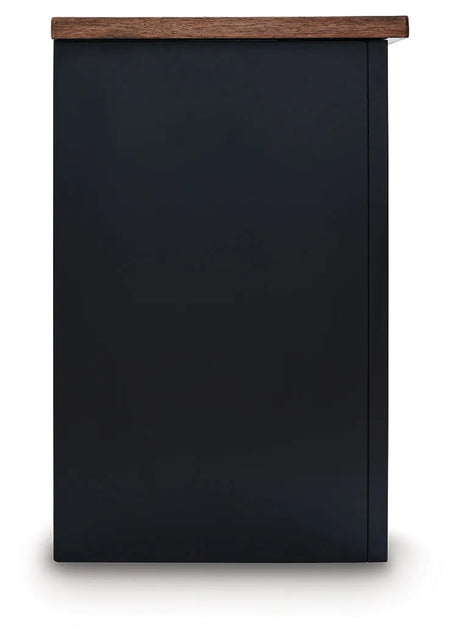 Wildenauer Brown/Black 76" TV Stand by Ashley at Eve Furniture