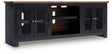 Wildenauer Brown/Black 76" TV Stand by Ashley at Eve Furniture