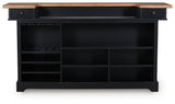 Wildenauer Brown/Black 78" Bar by Ashley at Eve Furniture