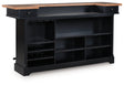 Wildenauer Brown/Black 78" Bar by Ashley at Eve Furniture