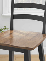 Wildenauer Brown/Black Bar Table and 2 Barstools by Ashley at Eve Furniture