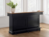 Wildenauer Brown/Black Bar Table and 2 Barstools by Ashley at Eve Furniture