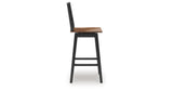 Wildenauer Brown/Black Bar Table and 2 Barstools by Ashley at Eve Furniture