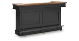 Wildenauer Brown/Black Bar Table and 2 Barstools by Ashley at Eve Furniture