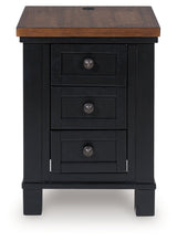 Wildenauer Brown/Black Chairside End Table by Ashley at Eve Furniture