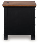 Wildenauer Brown/Black Chairside End Table by Ashley at Eve Furniture