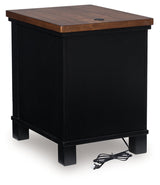 Wildenauer Brown/Black Chairside End Table by Ashley at Eve Furniture