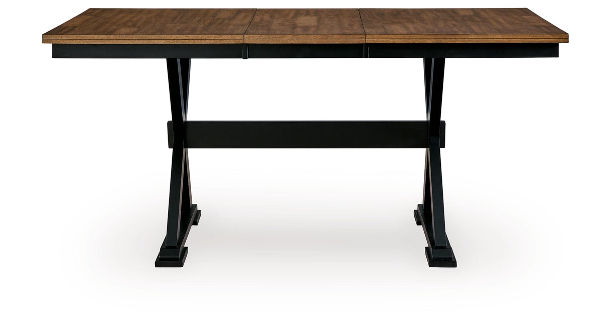Wildenauer Brown/Black Counter Height Butterfly Extension Table by Ashley at Eve Furniture