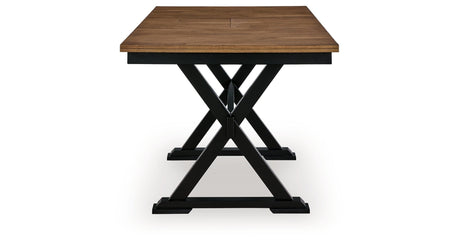 Wildenauer Brown/Black Counter Height Butterfly Extension Table by Ashley at Eve Furniture