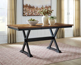Wildenauer Brown/Black Counter Height Butterfly Extension Table by Ashley at Eve Furniture