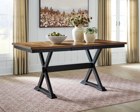 Wildenauer Brown/Black Counter Height Butterfly Extension Table by Ashley at Eve Furniture