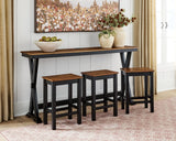 Wildenauer Brown/Black Counter Height Dining Table and 3 Barstools Set by ASHLEY FURNITURE at Eve Furniture