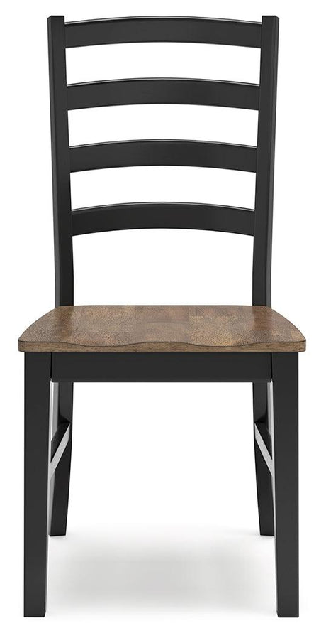 Wildenauer Brown/Black Dining Table and 2 Chairs and Bench by Ashley at Eve Furniture