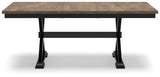 Wildenauer Brown/Black Dining Table and 2 Chairs and Bench by Ashley at Eve Furniture