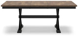 Wildenauer Brown/Black Dining Table and 2 Chairs and Bench by Ashley at Eve Furniture