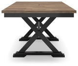 Wildenauer Brown/Black Dining Table and 2 Chairs and Bench by Ashley at Eve Furniture