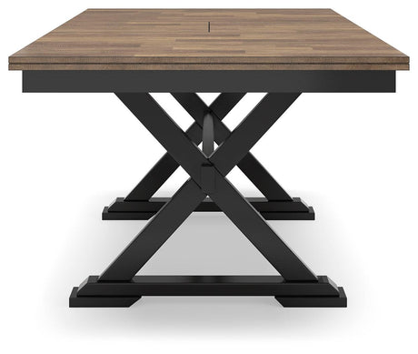 Wildenauer Brown/Black Dining Table and 2 Chairs and Bench by Ashley at Eve Furniture