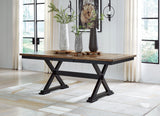 Wildenauer Brown/Black Dining Table and 2 Chairs and Bench by Ashley at Eve Furniture