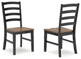 Wildenauer Brown/Black Dining Table and 2 Chairs and Bench by Ashley at Eve Furniture