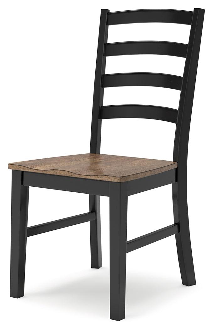 Wildenauer Brown/Black Dining Table and 4 Chairs by Ashley at Eve Furniture