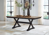 Wildenauer Brown/Black Dining Table and 4 Chairs by Ashley at Eve Furniture