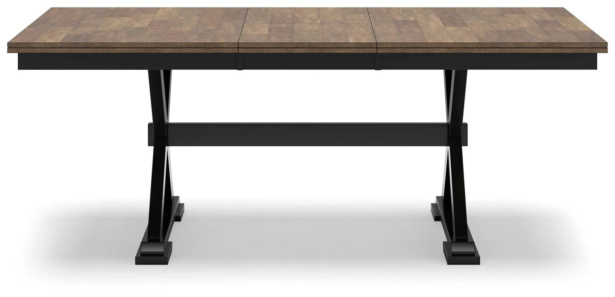 Wildenauer Brown/Black Dining Table and 8 Chairs by Ashley at Eve Furniture
