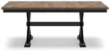 Wildenauer Brown/Black Dining Table and 8 Chairs by Ashley at Eve Furniture