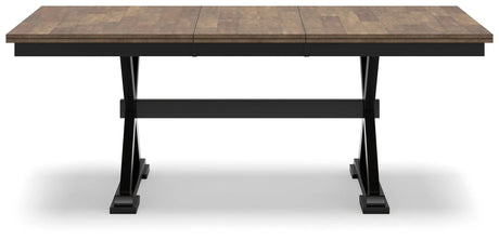 Wildenauer Brown/Black Dining Table and 8 Chairs by Ashley at Eve Furniture