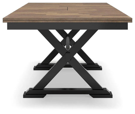Wildenauer Brown/Black Dining Table and 8 Chairs by Ashley at Eve Furniture