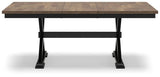 Wildenauer Brown/Black Dining Table and 8 Chairs by Ashley at Eve Furniture