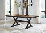 Wildenauer Brown/Black Dining Table and 8 Chairs by Ashley at Eve Furniture