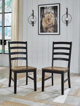 Wildenauer Brown/Black Dining Table and 8 Chairs by Ashley at Eve Furniture