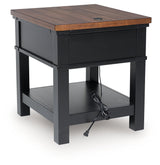 Wildenauer Brown/Black End Table by Ashley at Eve Furniture