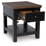 Wildenauer Brown/Black End Table by Ashley at Eve Furniture