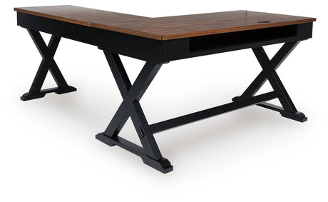 Wildenauer Brown/Black Home Office Desk by Ashley at Eve Furniture