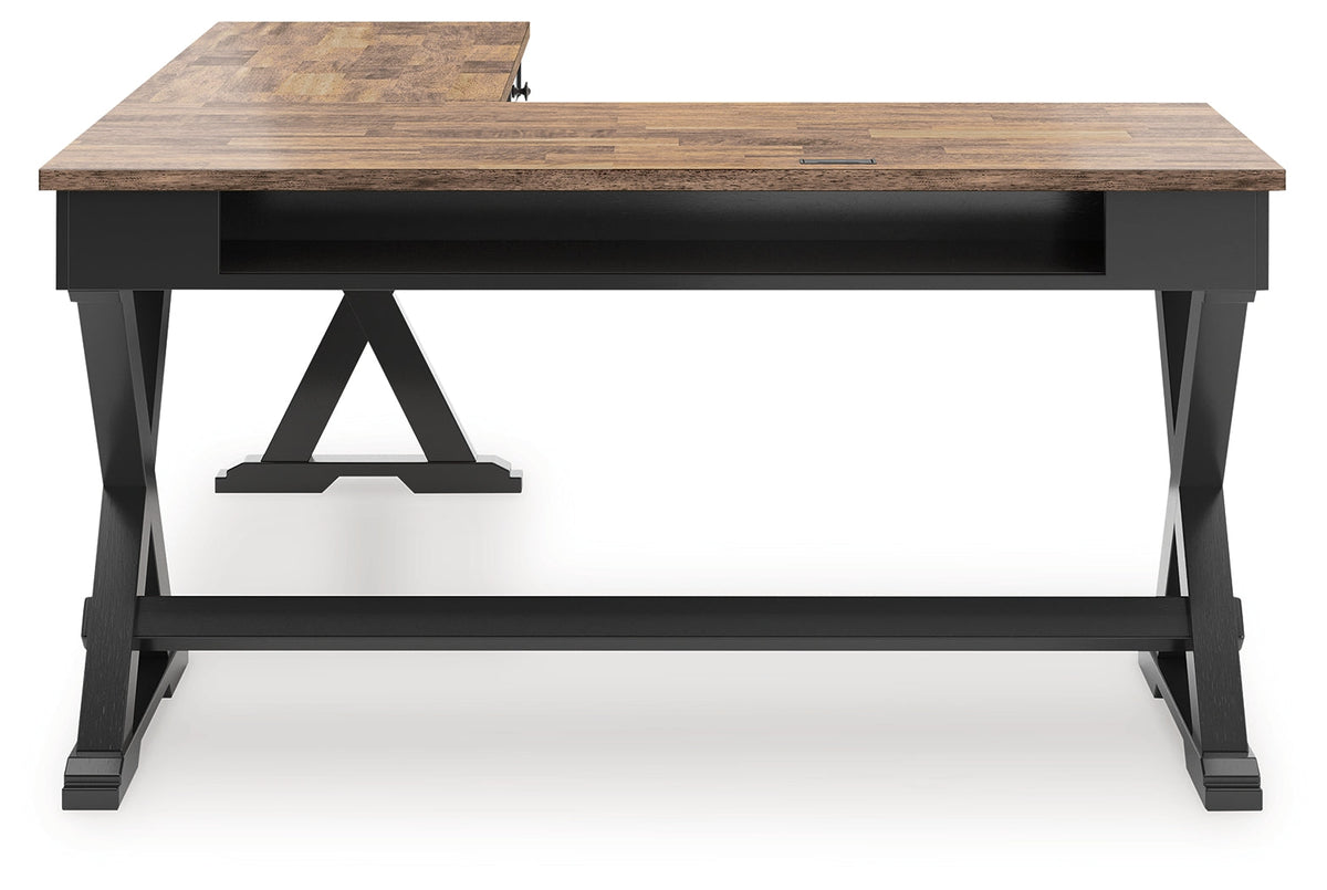 Wildenauer Brown/Black Home Office Desk by Ashley at Eve Furniture