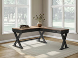 Wildenauer Brown/Black Home Office Desk by Ashley at Eve Furniture