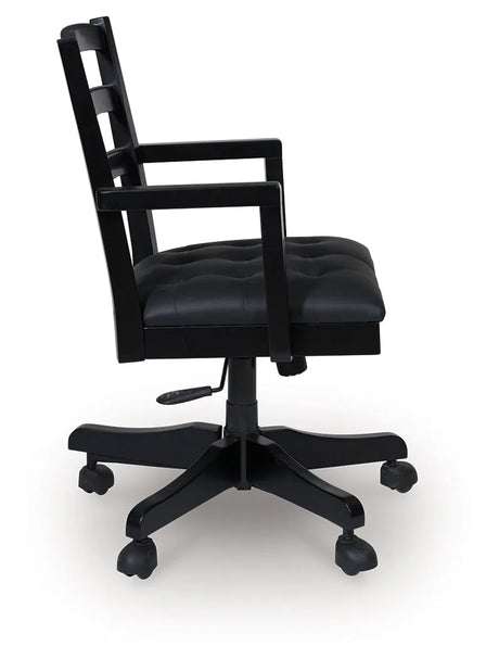 Wildenauer Brown/Black Home Office Desk Chair by Ashley at Eve Furniture