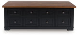 Wildenauer Brown/Black Lift-Top Coffee Table by Ashley at Eve Furniture