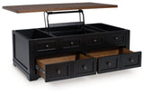 Wildenauer Brown/Black Lift-Top Coffee Table by Ashley at Eve Furniture