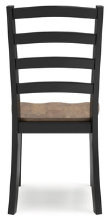 Wildenauer Dining Table and 6 Chairs and Bench in Brown/Black by Ashley at Eve Furniture